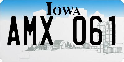 IA license plate AMX061