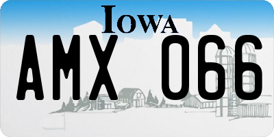 IA license plate AMX066
