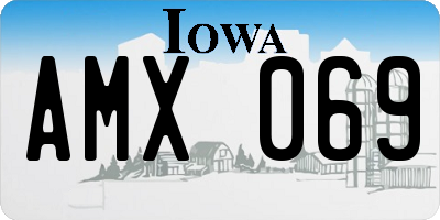 IA license plate AMX069