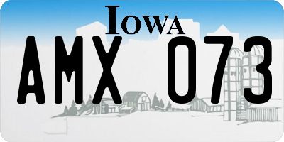 IA license plate AMX073