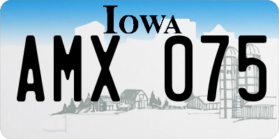 IA license plate AMX075