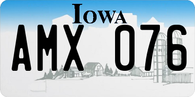 IA license plate AMX076