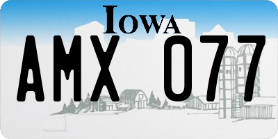 IA license plate AMX077