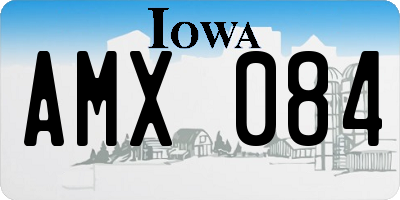 IA license plate AMX084