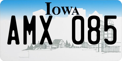 IA license plate AMX085