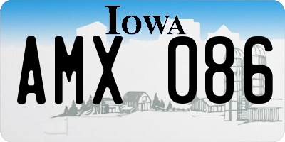 IA license plate AMX086