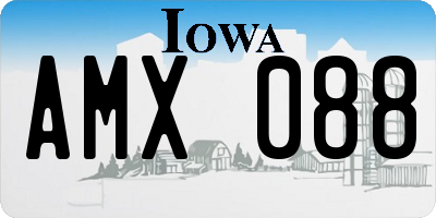 IA license plate AMX088