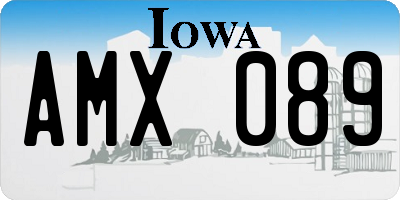 IA license plate AMX089