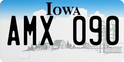 IA license plate AMX090