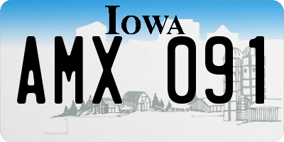 IA license plate AMX091