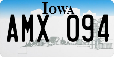 IA license plate AMX094