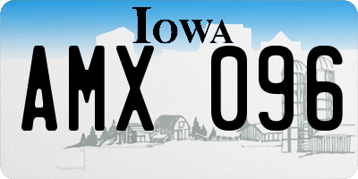IA license plate AMX096