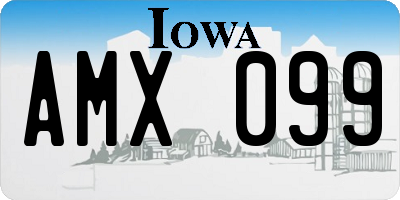IA license plate AMX099