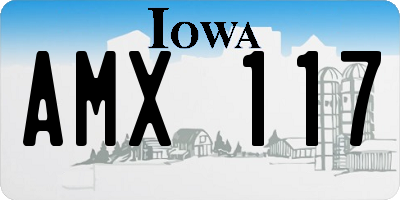 IA license plate AMX117