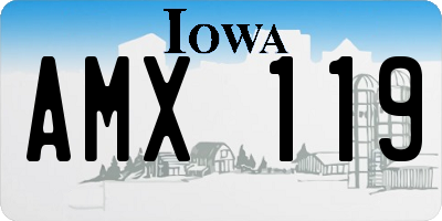 IA license plate AMX119