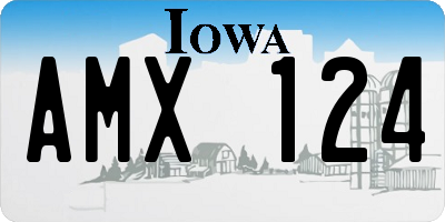 IA license plate AMX124