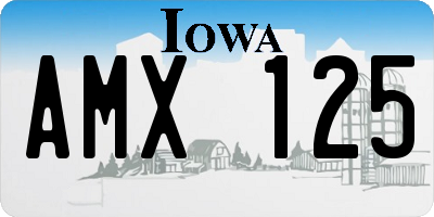 IA license plate AMX125