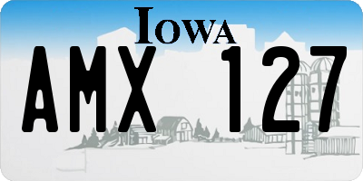 IA license plate AMX127