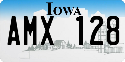 IA license plate AMX128