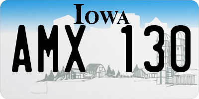 IA license plate AMX130