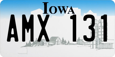 IA license plate AMX131