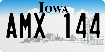 IA license plate AMX144