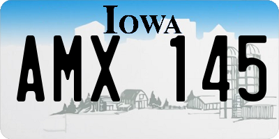 IA license plate AMX145