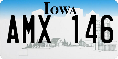 IA license plate AMX146