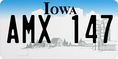 IA license plate AMX147