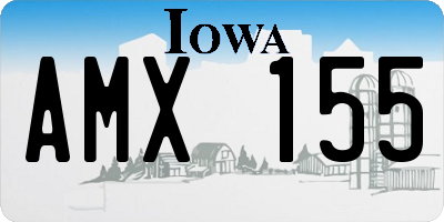 IA license plate AMX155