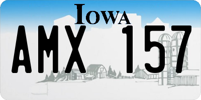 IA license plate AMX157