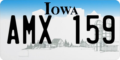 IA license plate AMX159