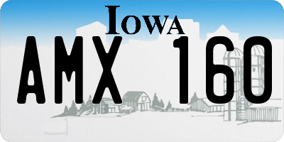 IA license plate AMX160