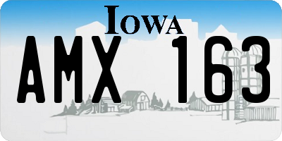 IA license plate AMX163