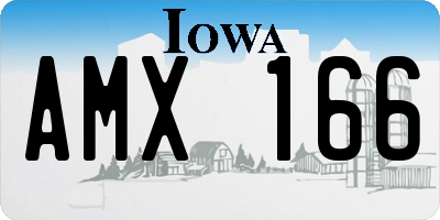 IA license plate AMX166