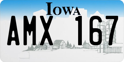 IA license plate AMX167