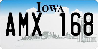 IA license plate AMX168