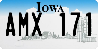 IA license plate AMX171