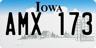 IA license plate AMX173