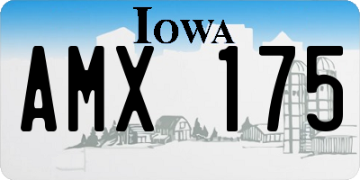IA license plate AMX175