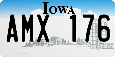 IA license plate AMX176