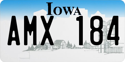 IA license plate AMX184