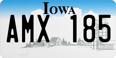 IA license plate AMX185