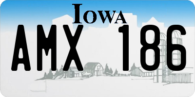 IA license plate AMX186