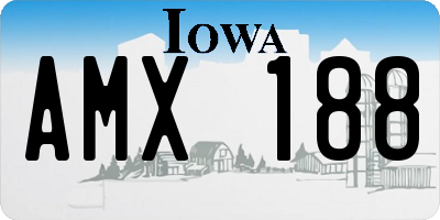 IA license plate AMX188