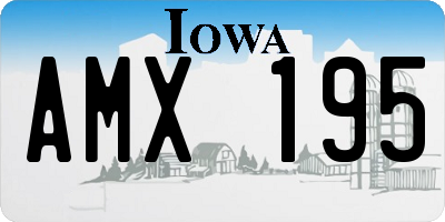 IA license plate AMX195