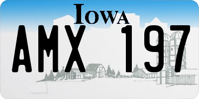 IA license plate AMX197