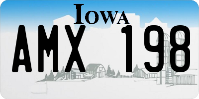 IA license plate AMX198