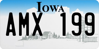 IA license plate AMX199