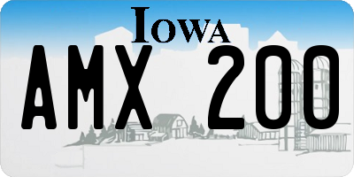 IA license plate AMX200